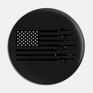 American Flag Guns Pin