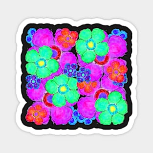 Colored Flowers Magnet