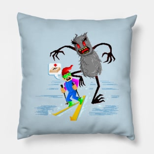 Ski Free or Die Hard Pillow