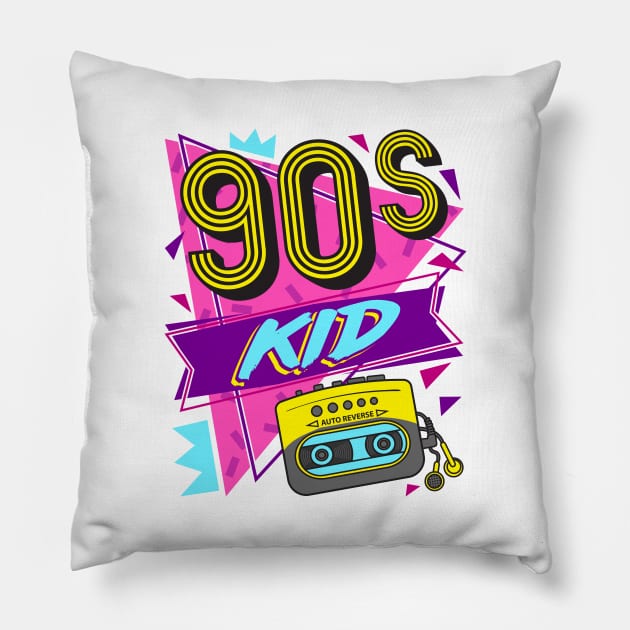90s Shirt - 90s Kid Pillow by redbarron