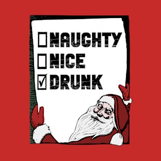 Family Christmas - Naughty Nice WASTED, Family Christmas T-shirt, Pjama T-Shirt