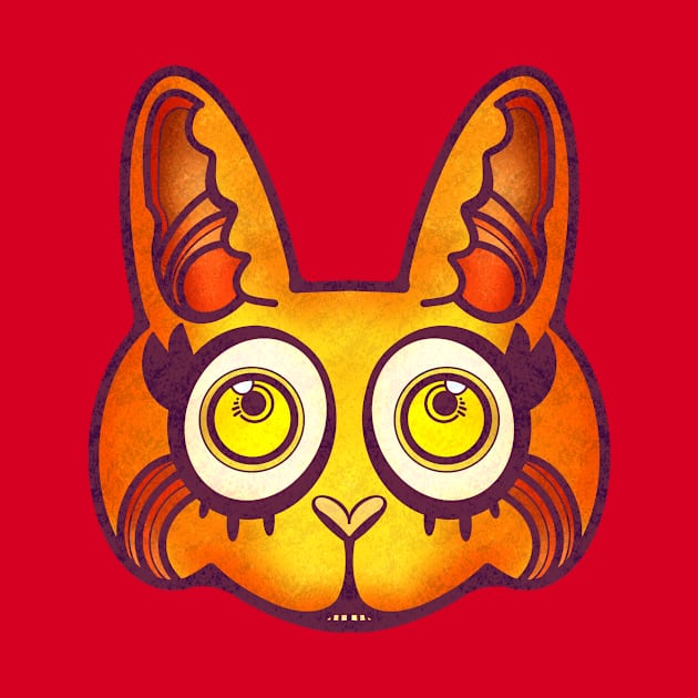 Cute Angry Orange Bunny by Latisha Taylor Art