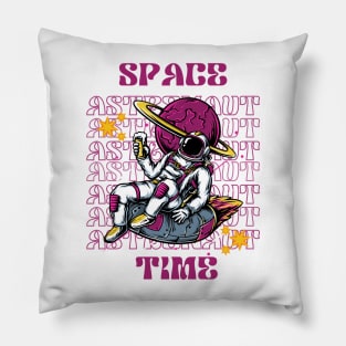 Beyond Boundaries: Space and Time Astronaut Pillow