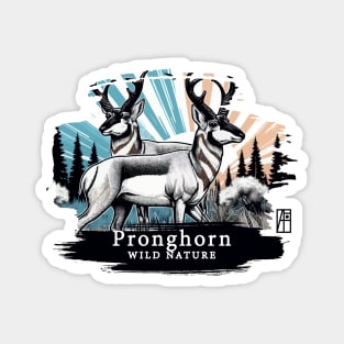 Pronghorn - WILD NATURE - PRONGHORN -12 Magnet