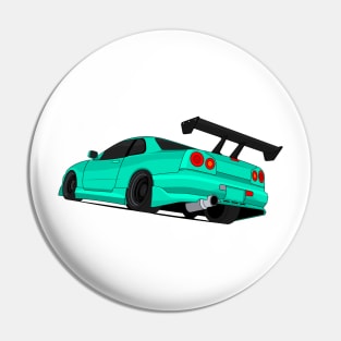 SKYLINE GTR R34 TURQUOISE Pin