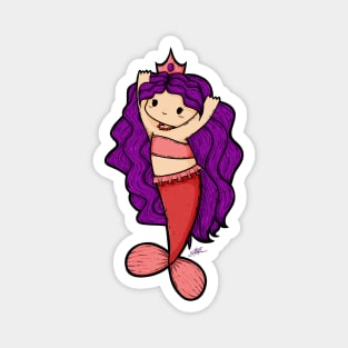 Cute Mermaid Illustration Magnet