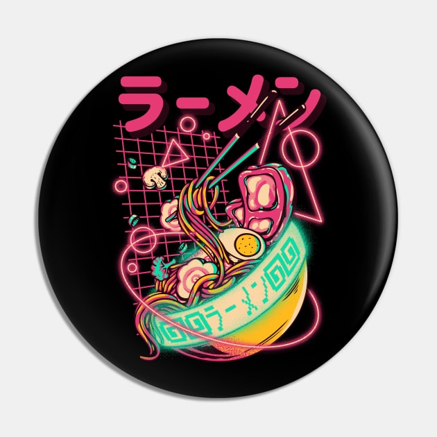 Retro Ramen - Retrowave Ramen With Geometric Neon elements, Cute Ramen Bowl - Kawaii ラーメン  Cyberpunk Vaporwave synth 80s 90s digital gaming style Pin by anycolordesigns