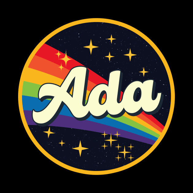 Ada // Rainbow In Space Vintage Style by LMW Art