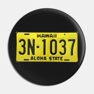 Hawaii Aloha State Licence Plate Pin