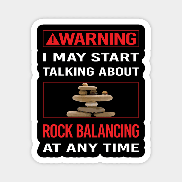 Red Warning Rock Balancing Stone Stones Rocks Stacking Magnet by Happy Life