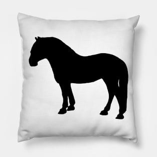 Pony shadow black Pillow