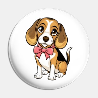 Coquette Beagle Pin