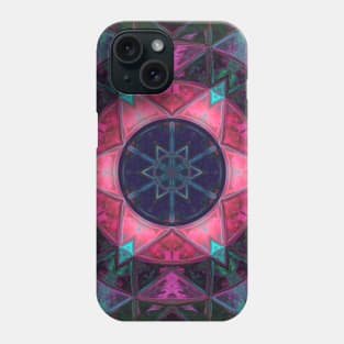 Mosaic Kaleidoscope Flower Pink Purple and Blue Phone Case