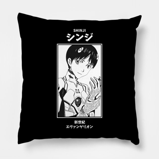 Shinji Ikari Neon Genesis Evangelion Pillow by KMSbyZet