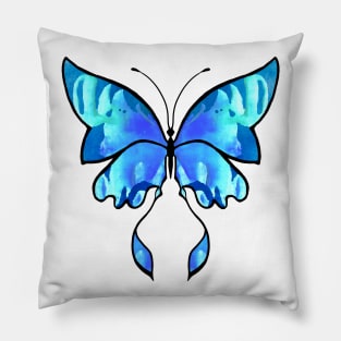 Blue Butterfly Pillow