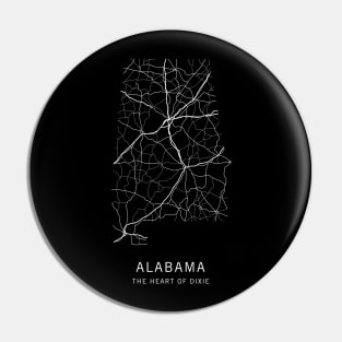 Alabama State Road Map Pin