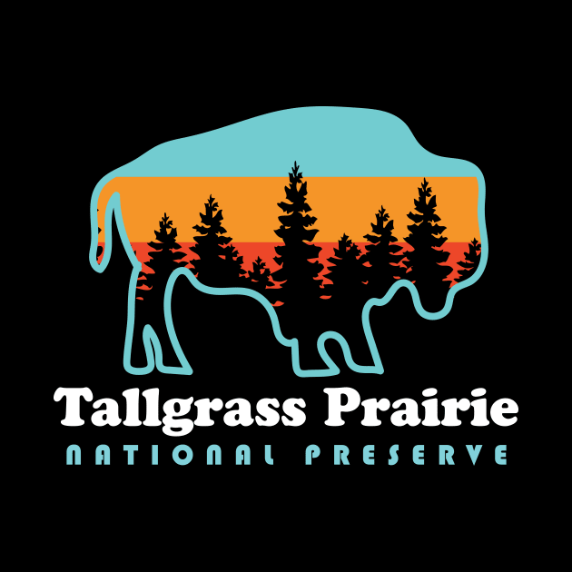 Tallgrass Prairie National Preserve Bison Kansas by PodDesignShop