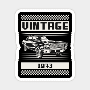 Vintage 1973 Retro Car Magnet