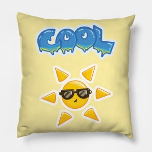 Cool Sun With Sunglasses Pillow