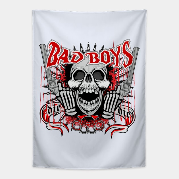 Bad Boys I Dead Roses Tapestry by black8elise