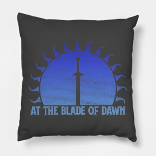 At the Blade of Dawn (Frost): Fantasy Design Pillow