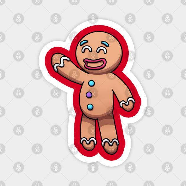 Friendly Gingerbread Man Cartoon - Friendly Gingerbread Man Cartoon - Magnet | TeePublic Friendly Gingerbread Man Cartoon - Friendly Gingerbread Man Cartoon - Magnet | TeePublic