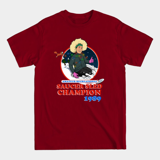 Discover Saucer Sled Champion - Christmas Vacation - T-Shirt