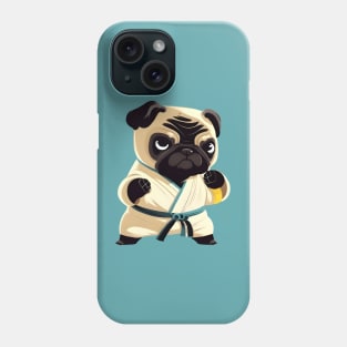 Pug dog knows karate Phone Case