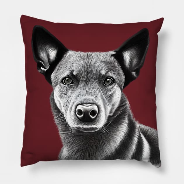 Australian Stumpy Tail Cattle Dog Pillow by KayBee Gift Shop