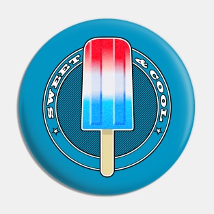 Red, blue and white popsicle Pin