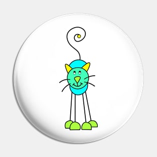 cute Cat Doodle Pin