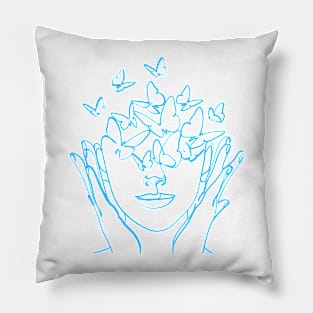 Butterflies on face Pillow