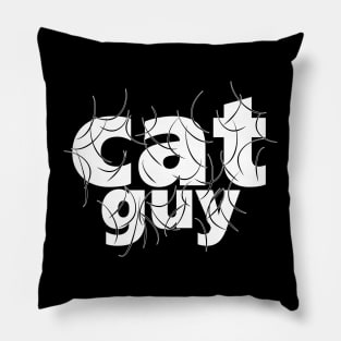 Cat Guy Black Hair Pillow