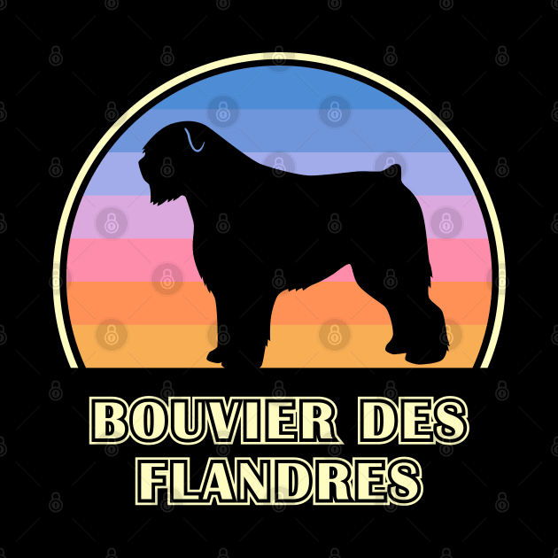 Bouvier des Flandres Vintage Sunset Dog by millersye