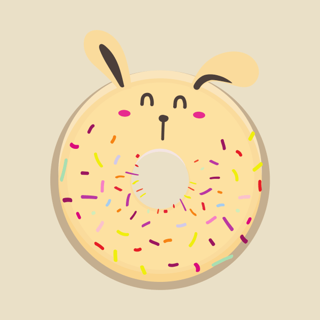 Cute yellow donut bunny by InkyArt