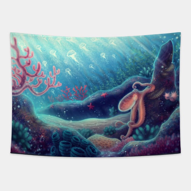 Ocean Life Tapestry by DoomedDreamer