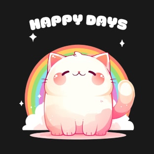 Rainbow Bright with Happy Cat T-Shirt