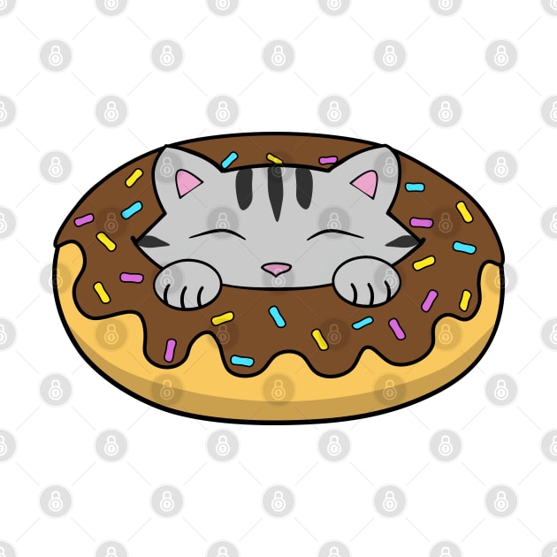 Yummy Chocolate Donut Cat by Purrfect