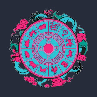 Chinese Zodiac Astrology Wheel T-Shirt