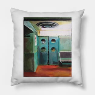 New York, Subway To The Past Pillow