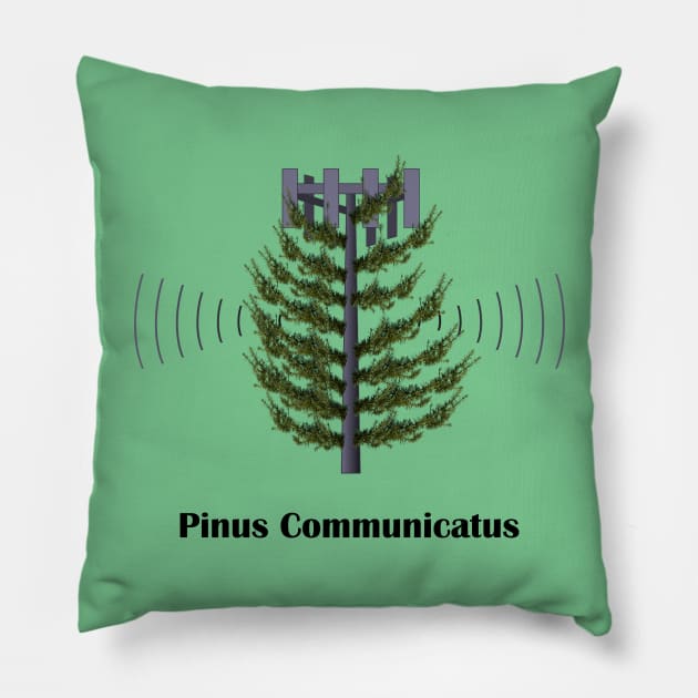 Cell Phone Tower Humor Pillow by numpdog