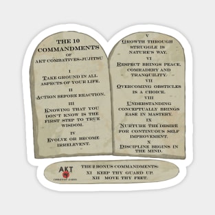 10 Commandments of AKT Combatives Jujitsu Magnet