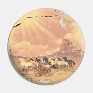 Damaged Painting, Valley of the Horses Pin