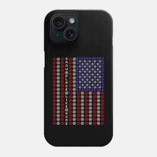 Christmas SnowFlake Patriot Design Snow Place Like Home Phone Case