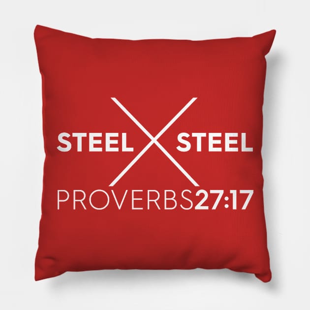 Steel Sharpens Steel Christian T-Shirt, T-Shirt, Faith-based Apparel, Women's, Men's, Unisex, Hoodies, Sweatshirts Pillow by authorytees