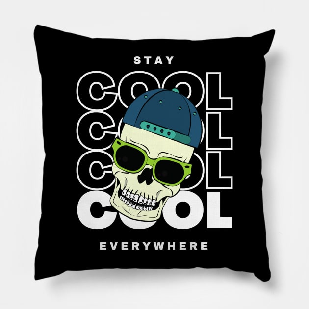 Stay Cool Everywhere Pillow by SimSang