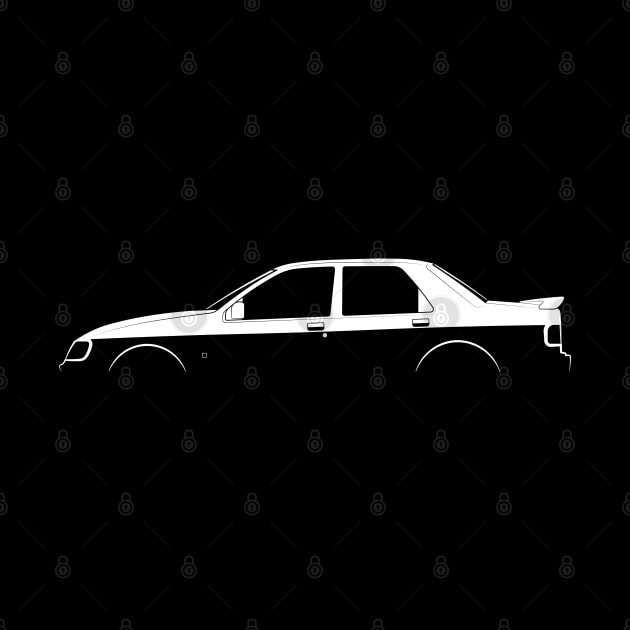 Ford Sierra Sapphire RS Cosworth Silhouette by Car-Silhouettes