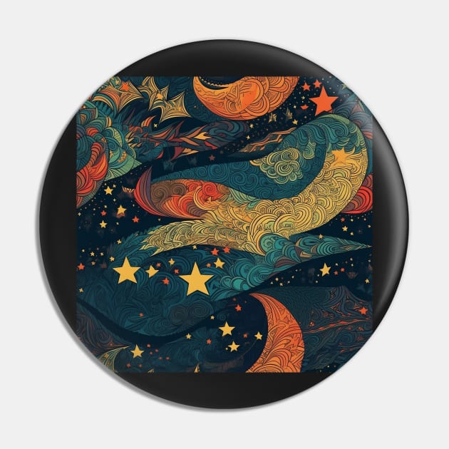 Unleash Your Inner Stardust: Embrace Cosmic Fashion with Our 'Starry Night' Pattern! Pin by PixelPusherArt