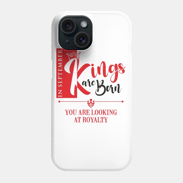 September Birthday King Phone Case by DistinctApparel