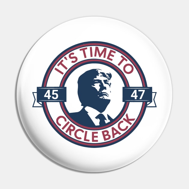 Trump 45 47, Trump Circle Back Republican Proud Conservative, Trump 2024 Supporter Pin by artbyGreen